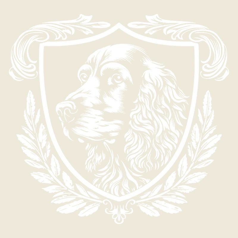 Wappenhund Schild: Heraldik-Print