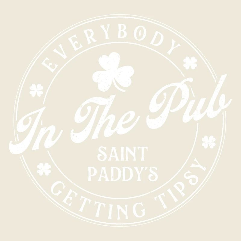 Alle im Pub werden angetrunken in St Pats