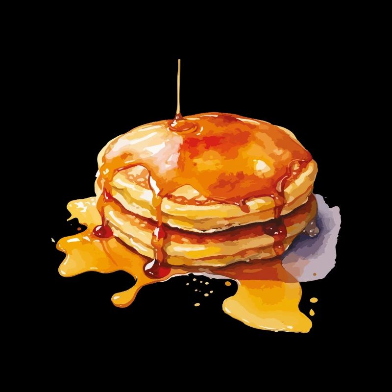 Sirup-Pfannkuchen-Stapel