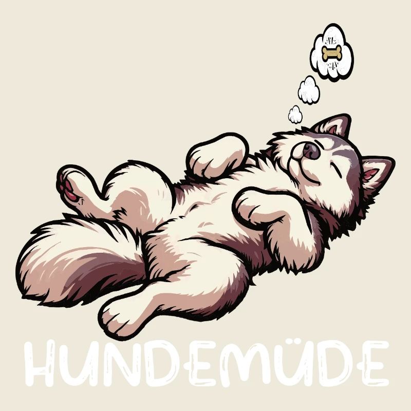 Hundemüde Husky Huskys Huskybesitzer Huskyhalter 