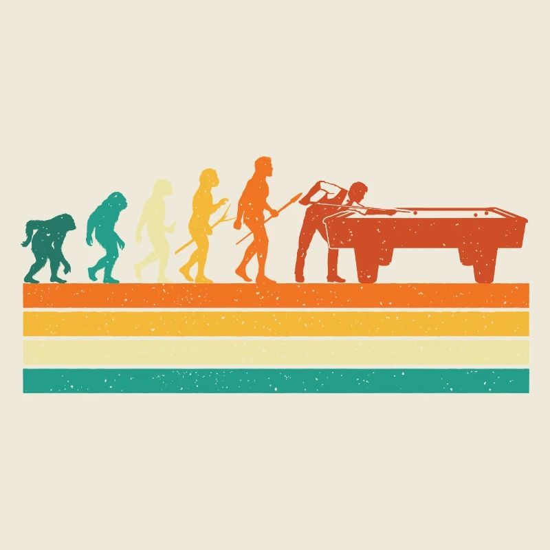 Billard Evolution Queue Sports Fan 8 Ball Humor