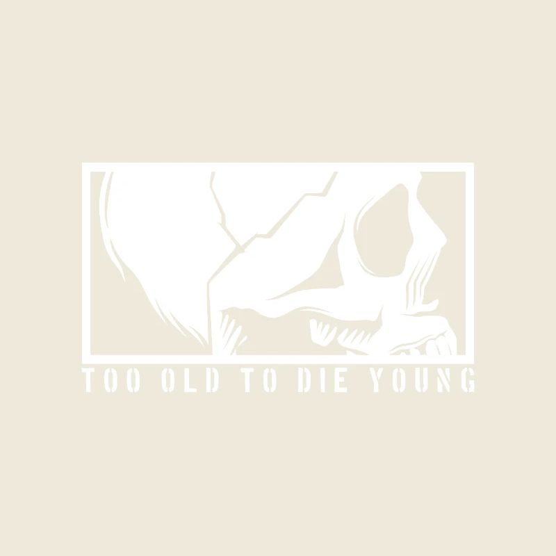TOO OLD TO DIE YOUNG Skull Skeleton Rocker