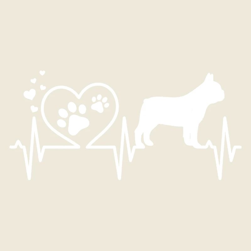 Herzschlag-Pfotenabdruck Canine Silhouette