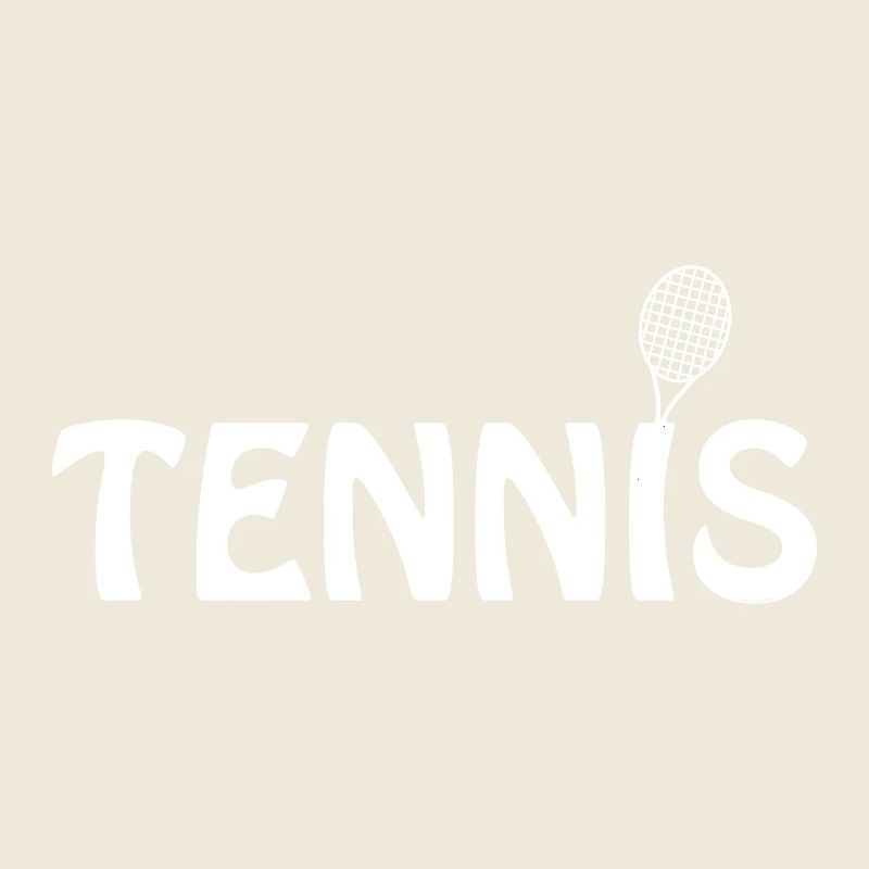 Texte de raquette de tennis blanc