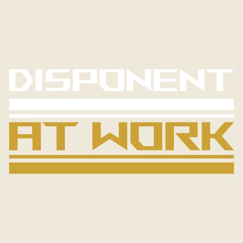 Disponent at work white