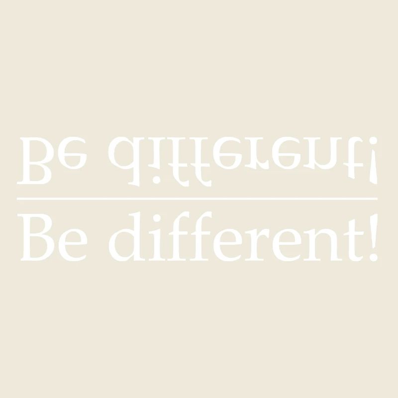 Be different Kontrast-Typografie