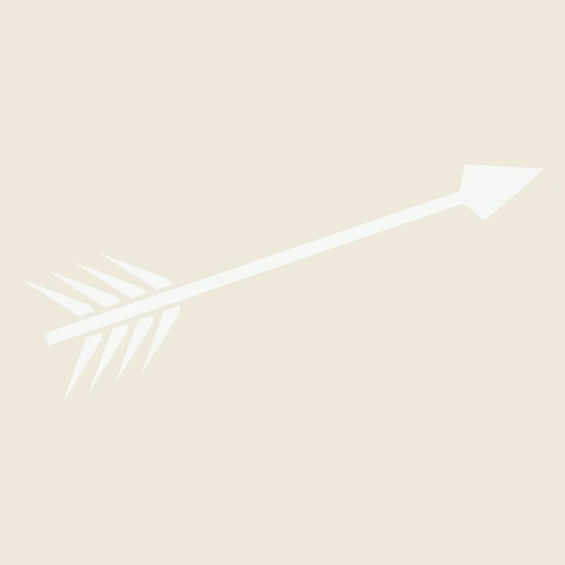 Flèche blanche avec plume