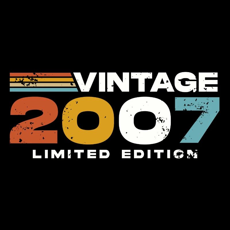 2007 Vintage Rétro Cadeau d’anniversaire