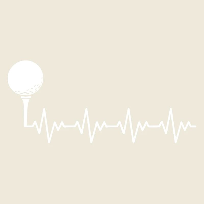 Golf Golfer Golfball EKG Herzschlag Herzfrequenz