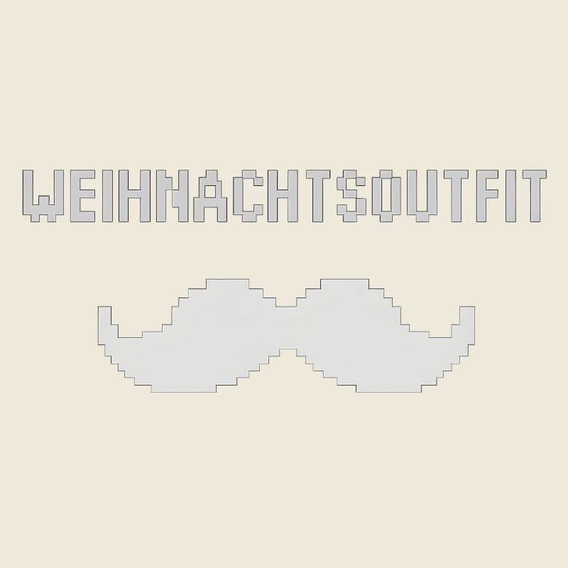 Moustache de tenue de Noël Pixel