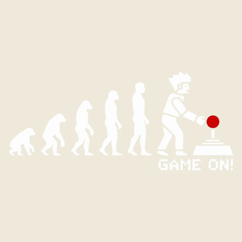 Game On Evolution: Gaming Button Gamer Nerd