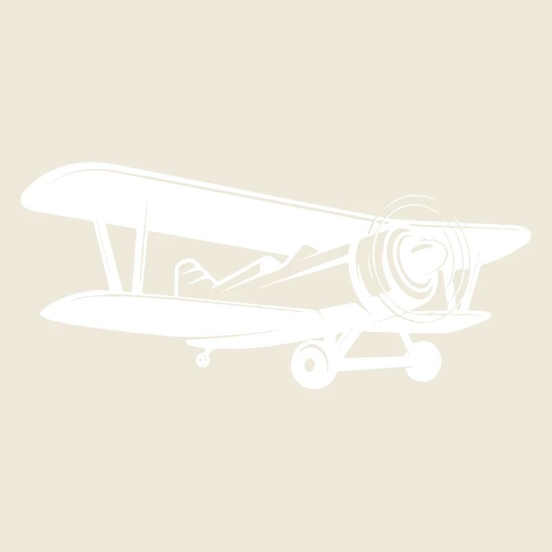 Pilote de biplan Rétro Minimaliste