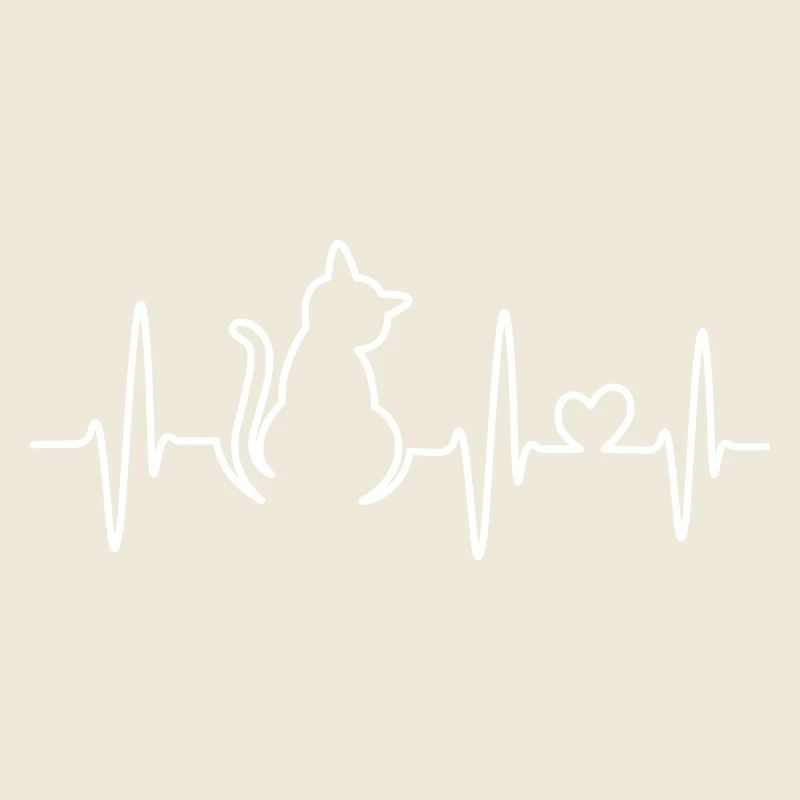 Chats, Battement De Coeur, Lignes, Dessin, Coups, Pouls