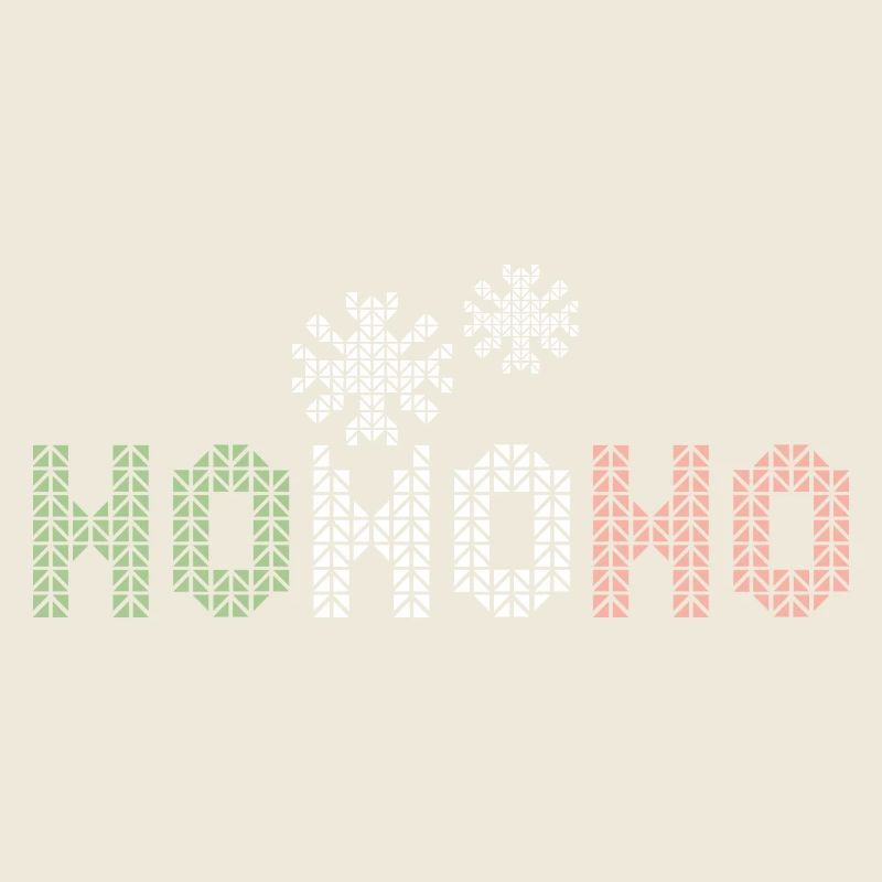 Hohoho neige cristal pixel hiver Noël