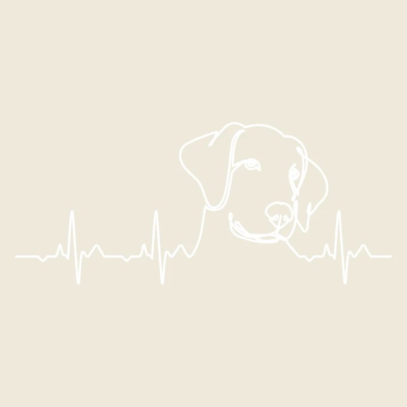 Minimalist Labrador Heartbeat Gift