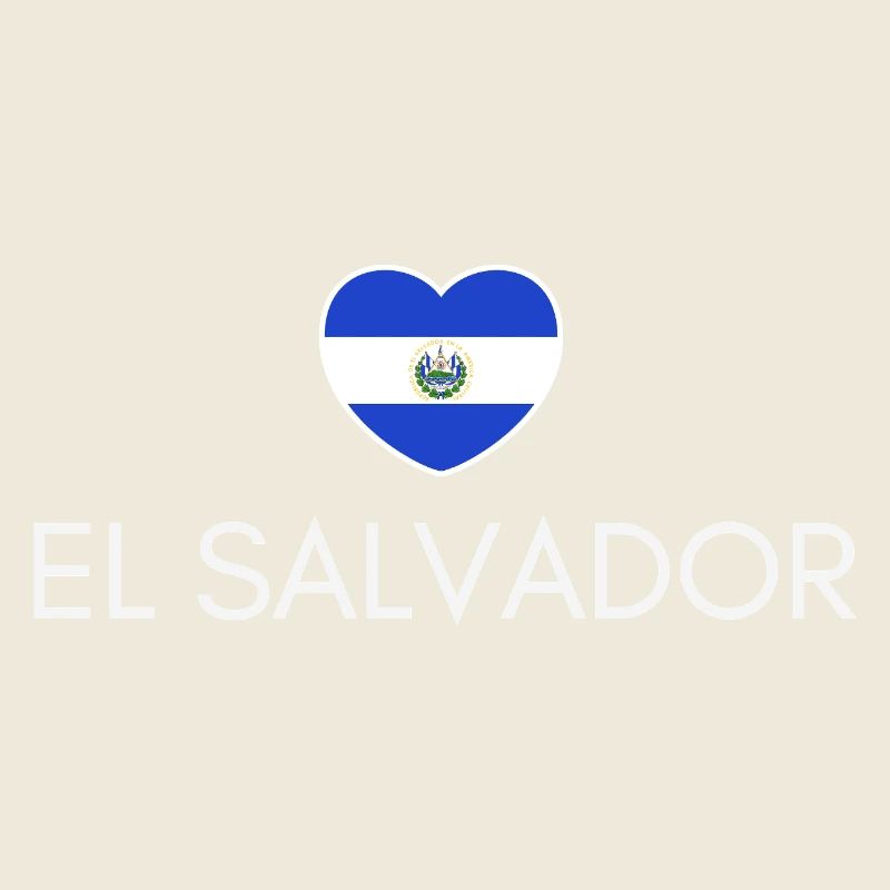 Herz mit El-Salvador-Flagge
