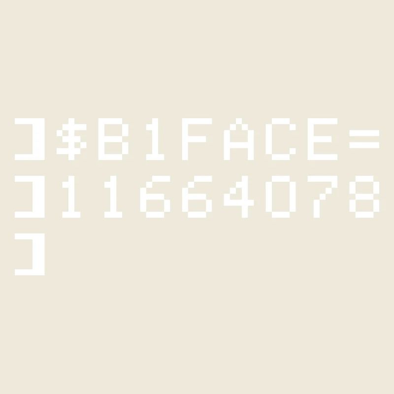 B1FACE Biface Code hexadécimal 8 bit Geek