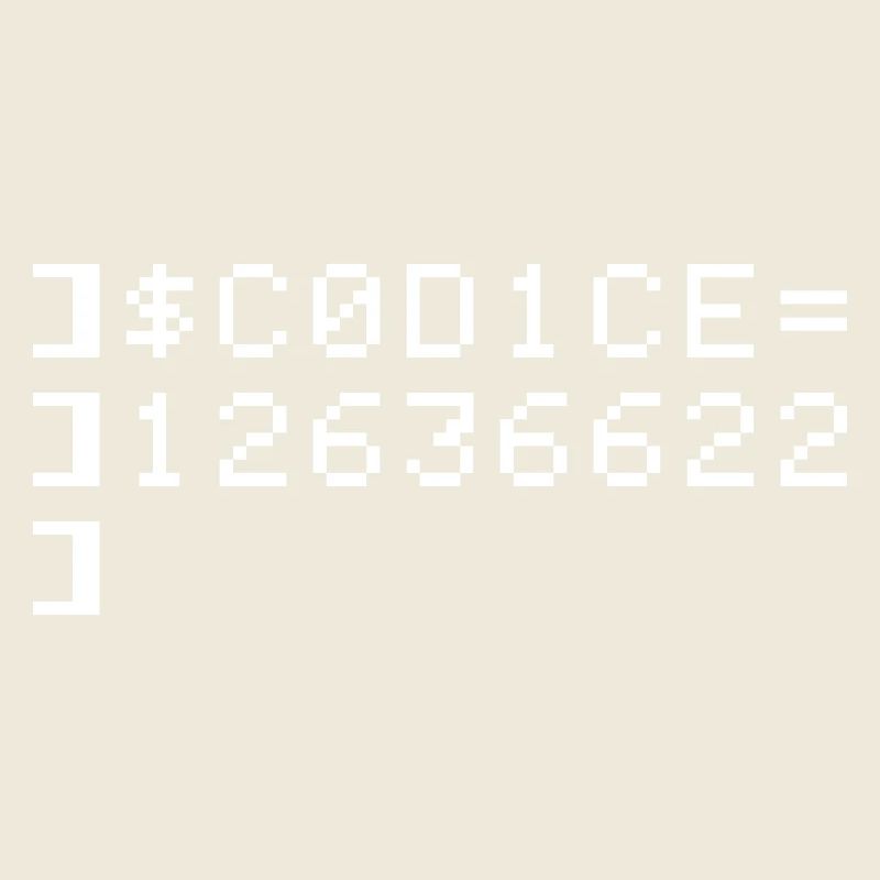 C0D1CE Codice 8-Bit Esadecimal Code Nerd Pix