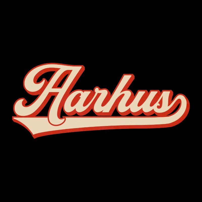 Aarhus Retro Look – Dänemark Schriftzug