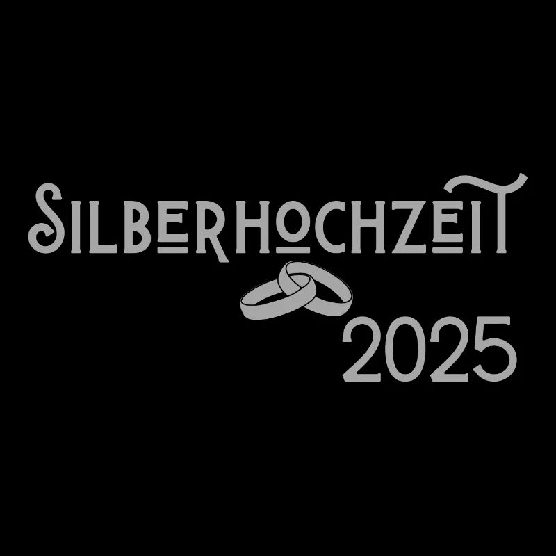 Silberhochzeit 2025 mit Ringen Jugendstil