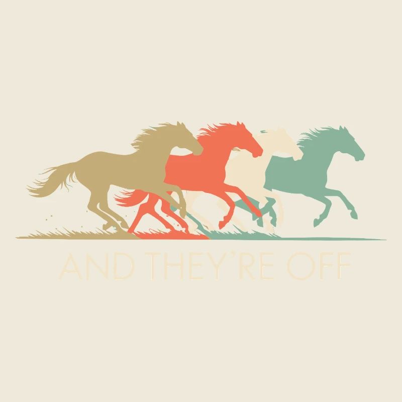 Vintage Rennpferde Illustration