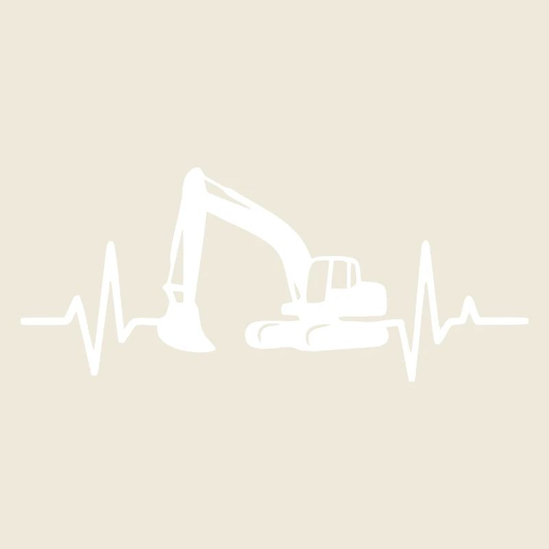 Construction Excavator Silhouette Design