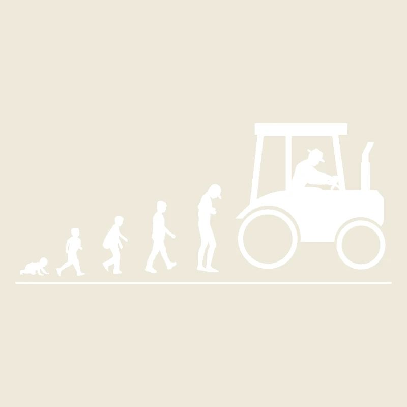 Evolution vom Baby zum Landwirt, Bauer