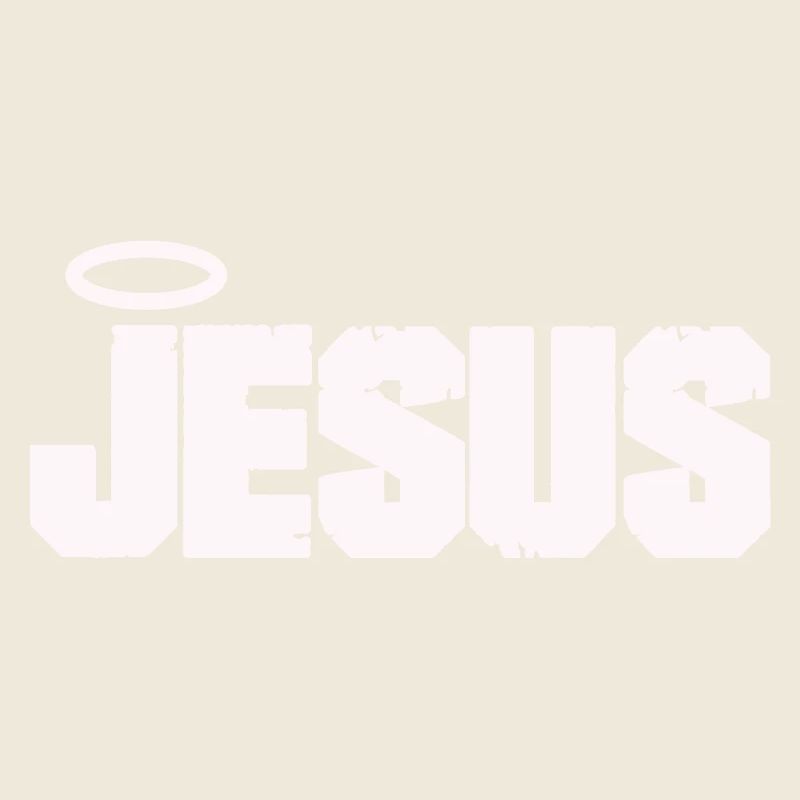 Jesus Schriftzug mit Heiligenschein