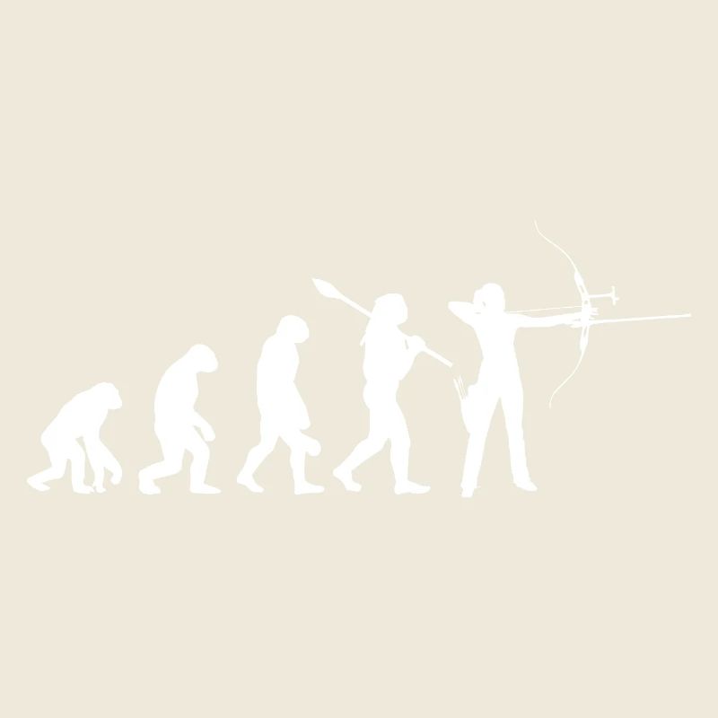 Evolution of Archery Woman Bow Hunter Sport Gift