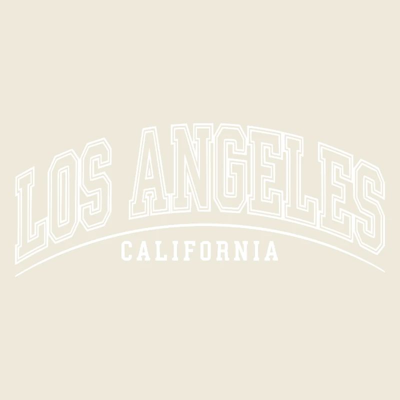 Los Angeles collegiate lettering