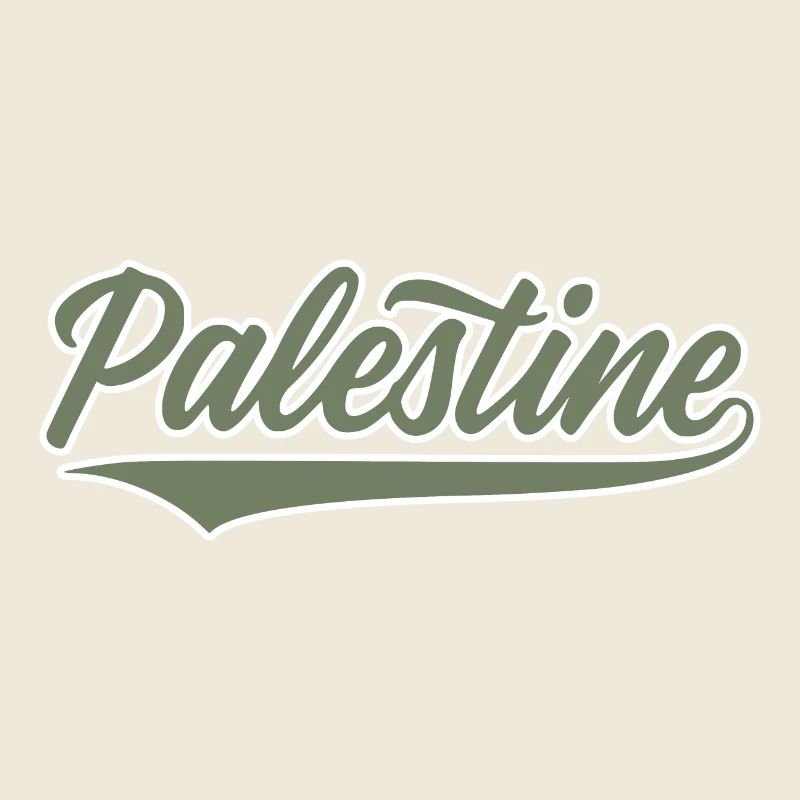 Palestine style baseball vert olive-blanc