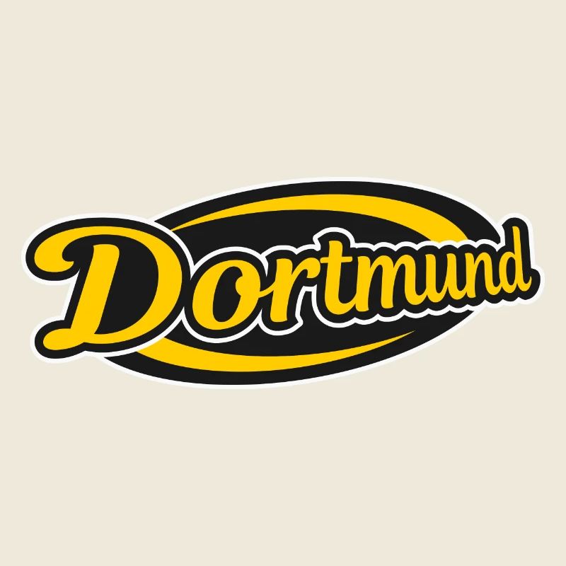 Logo rétro de Dortmund Imprimé