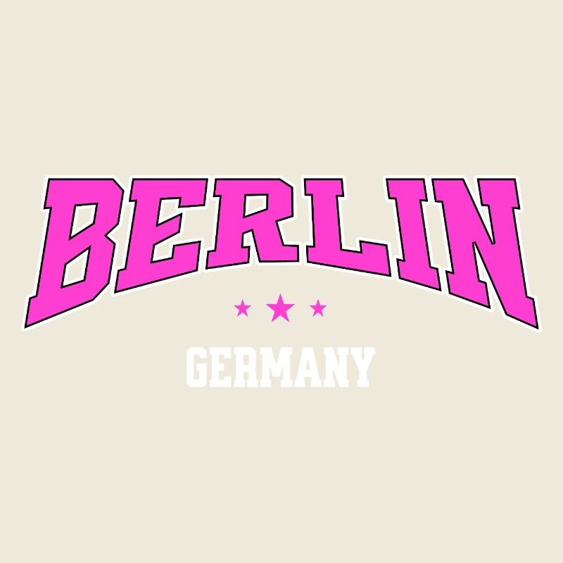 Berlin College Style Germany Lettering Pink