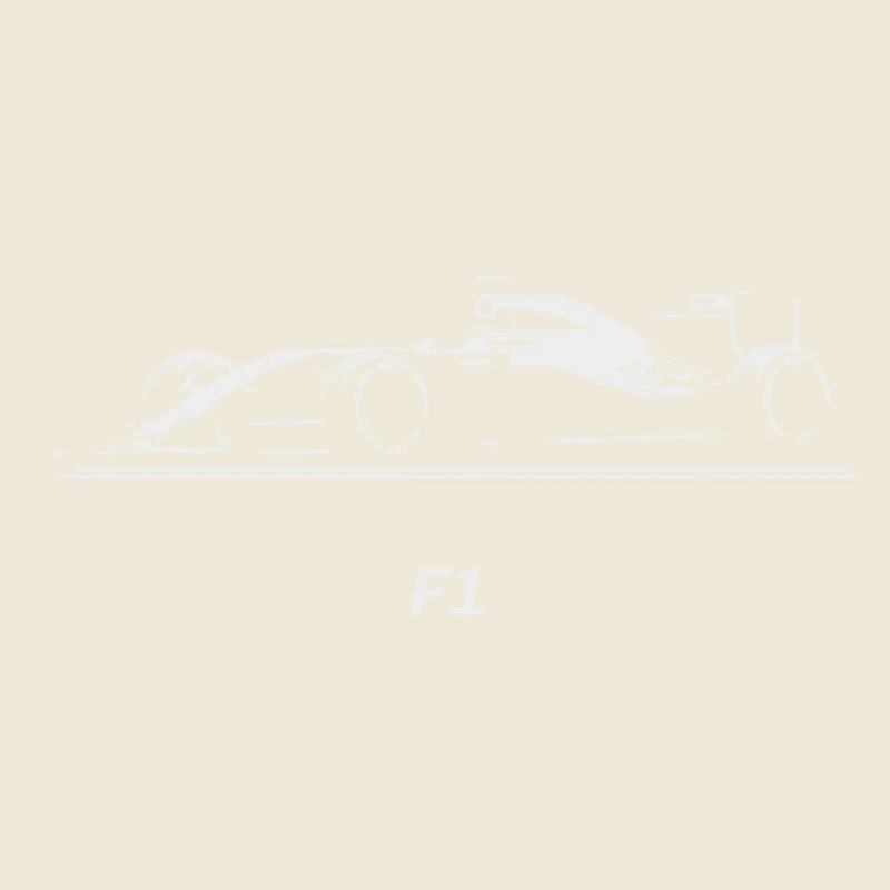 F1-Rennwagen-Silhouette auf Schwarz