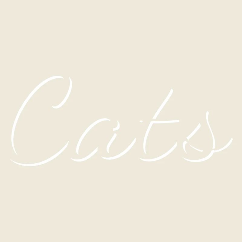 Cat's lettering only shadows