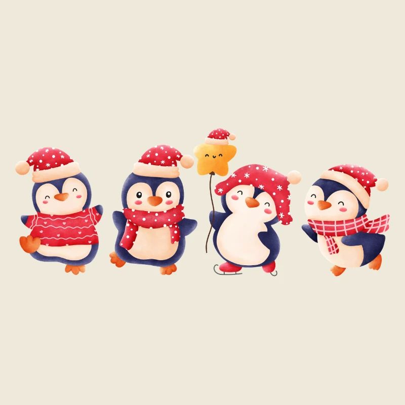 Drôle de pinguin Noël