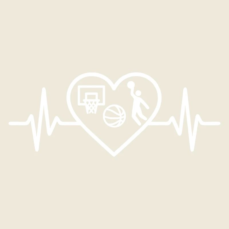 Basketball Heart Ball Basket Player