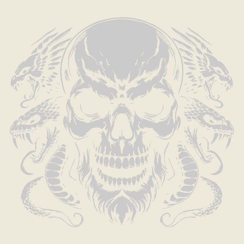 Skull with snake ring