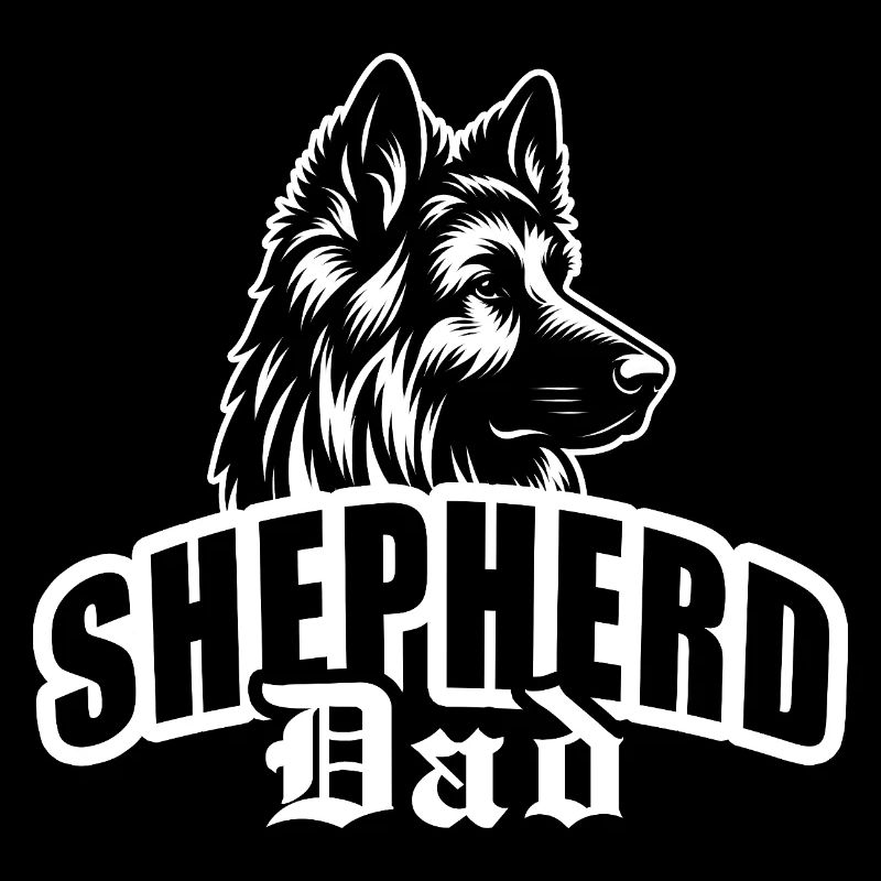 "Shepherd Dad" - with dog head