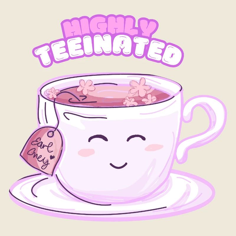 Highly Teeinated – Funny tee shirt with smiling