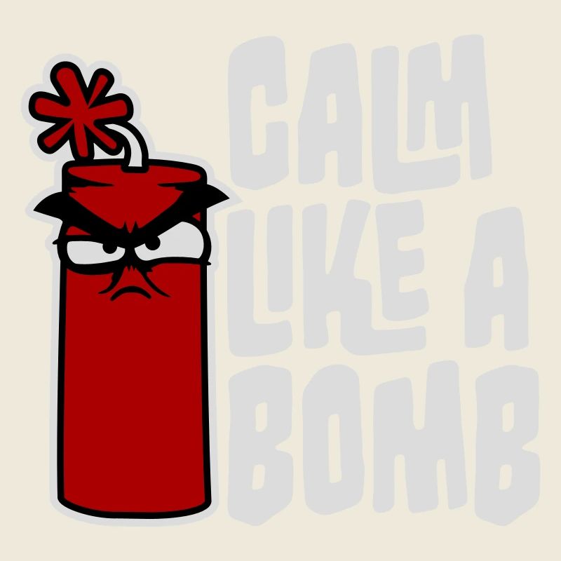 Calm Like Bomb Paradox Irony Humor Explosive Joke