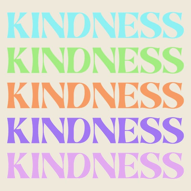 Kindness Rainbow Stacked Text