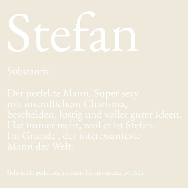 Explication du dictionnaire Stefan Prénom Stefan