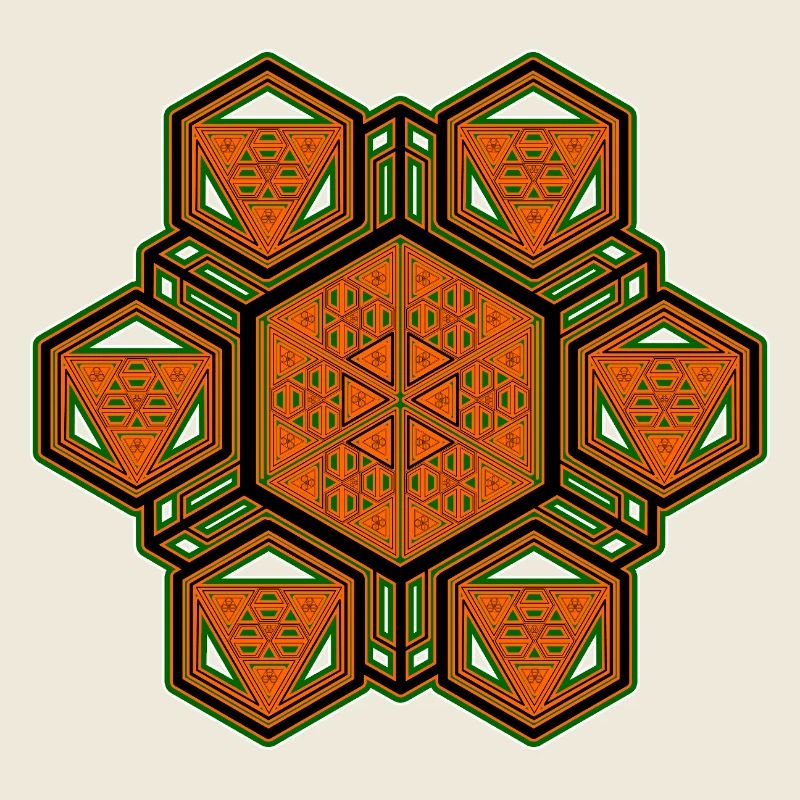 Festival de Psytrance Yoga Méditation Mandala Hexagon