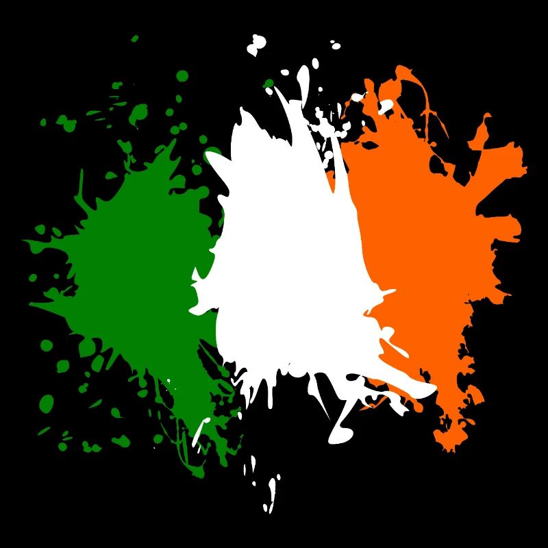 Éclaboussure du drapeau irlandais