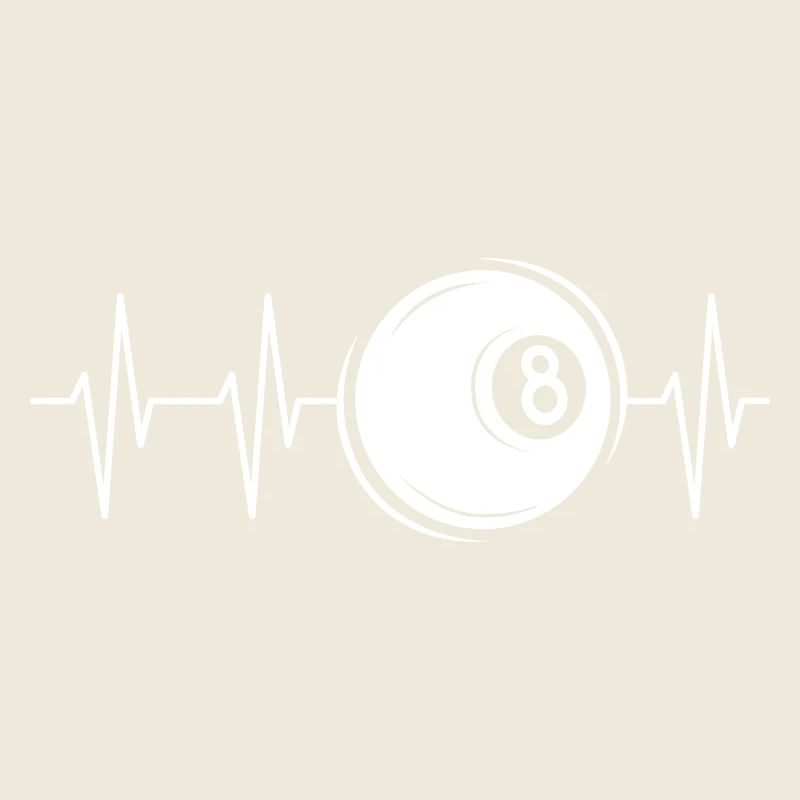 Heartbeat Billard Pool 8 Ball Ball Pulse Symbole