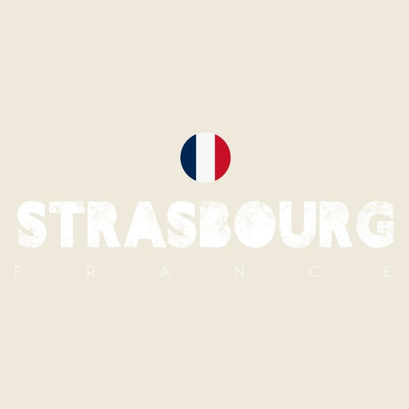 Strasbourg Distressed Flag Typography