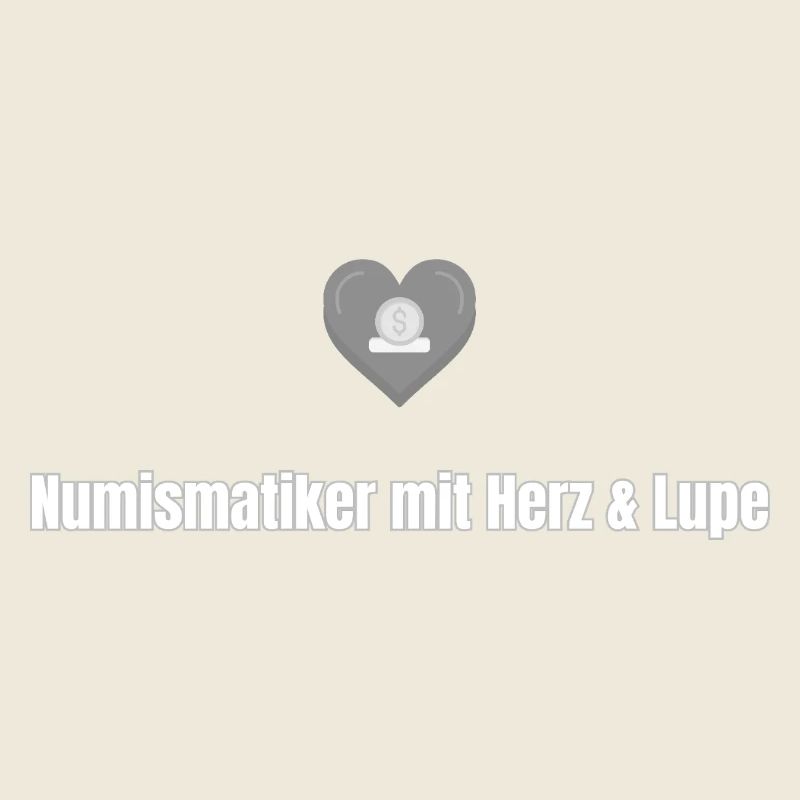 Numismate avec cœur et loupe