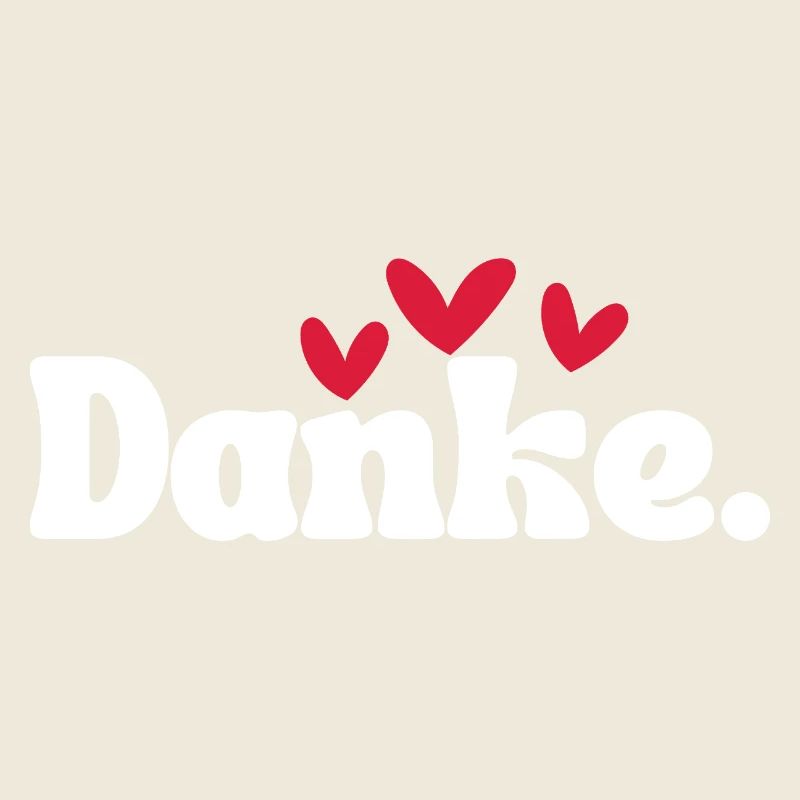 Danke Herz Typografie