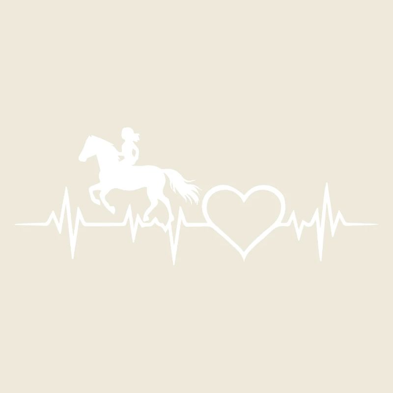 Pferd Reiterin Herz Herzschlag EKG Mädchen